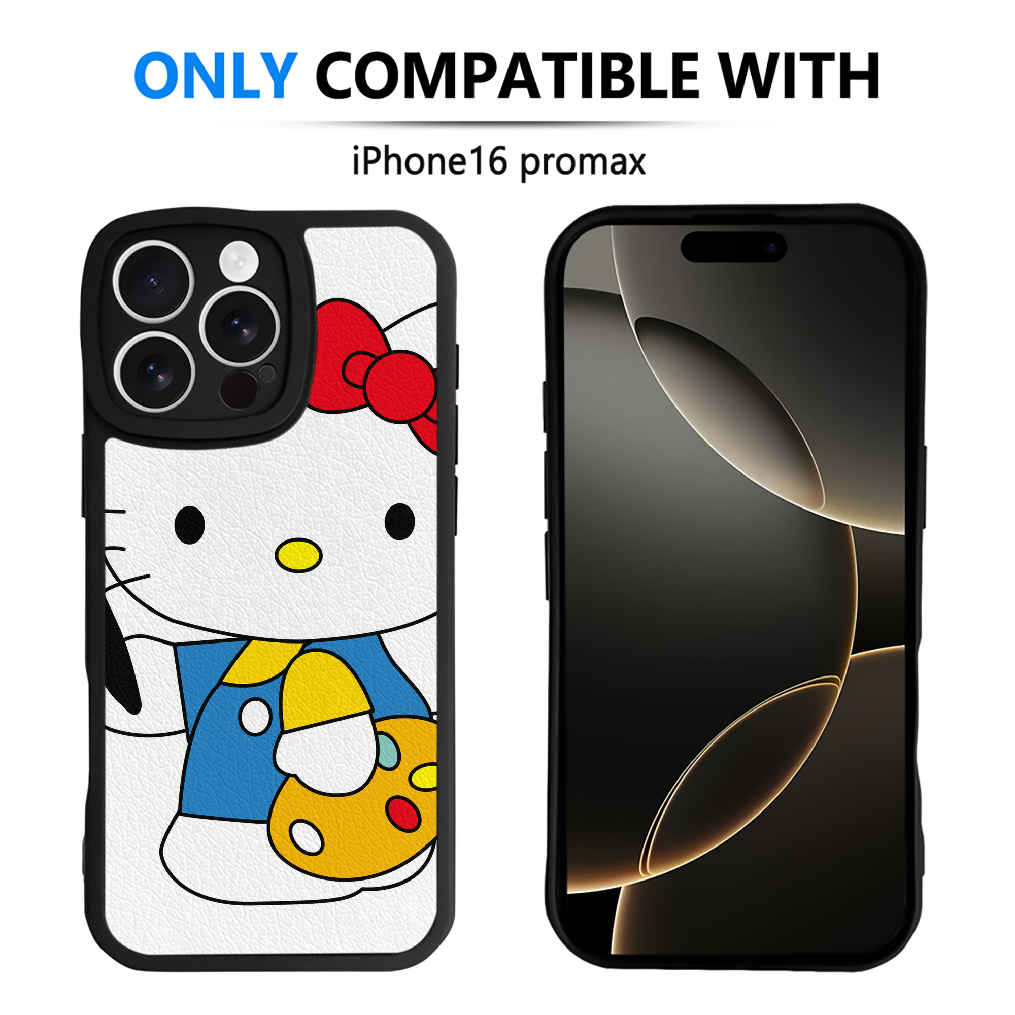 （画像用） Hello Kitty ハローキティ 【iPhone 16シリーズ対応】シリコンスマホケース（レザー調） 材質：シリコン